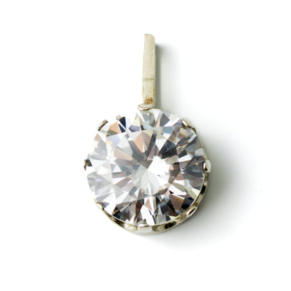 Vintage Finnish Silver Pendant with Cubic Zirconia Attributed to Elis Kauppi