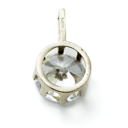 Vintage Finnish Silver Pendant with Cubic Zirconia Attributed to Elis Kauppi