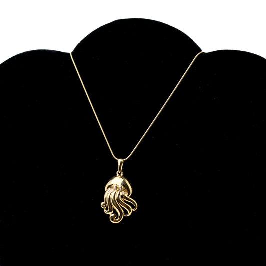 Pierre Lang Gold-Tone Octopus Vintage Pendant with Crystal Eyes