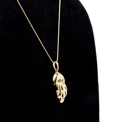 Pierre Lang Gold-Tone Octopus Vintage Pendant with Crystal Eyes
