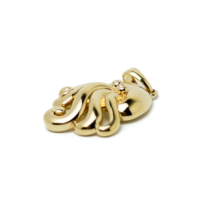 Pierre Lang Gold-Tone Octopus Vintage Pendant with Crystal Eyes