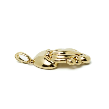 Pierre Lang Gold-Tone Octopus Vintage Pendant with Crystal Eyes