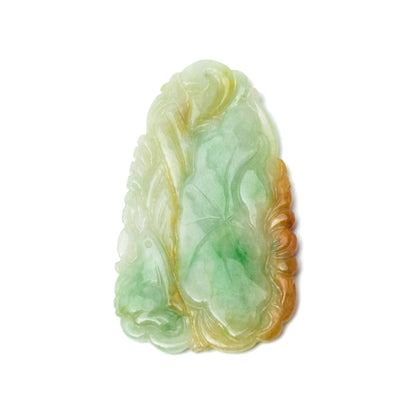 Vintage Carved Natural Jadeite Jade Pendant