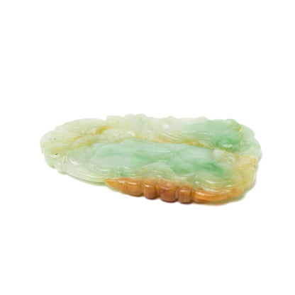 Vintage Carved Natural Jadeite Jade Pendant