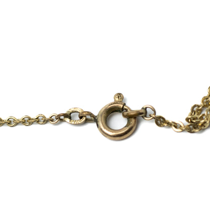 Art Deco Pink Glass Necklace In Gold-Tone Panels