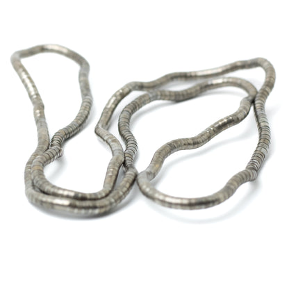 Vintage 1980s Silver Tone Malleable Snake Brutalist Necklace
