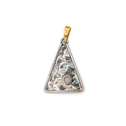 Sterling Silber Vintage Natürlicher Opal Dreiecksanhänger