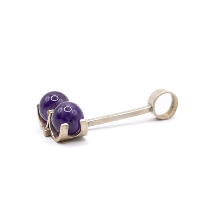 Elis Kauppi Kupittaan Kulta Vintage-Silber-Amethyst-Anhänger