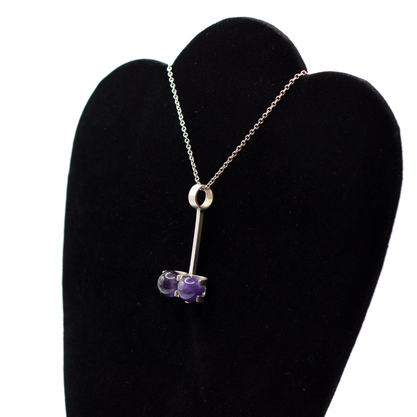 Elis Kauppi Kupittaan Kulta Vintage-Silber-Amethyst-Anhänger