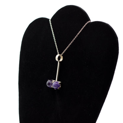 Elis Kauppi Kupittaan Kulta Vintage-Silber-Amethyst-Anhänger