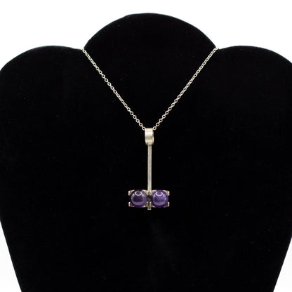 Elis Kauppi Kupittaan Kulta Vintage-Silber-Amethyst-Anhänger