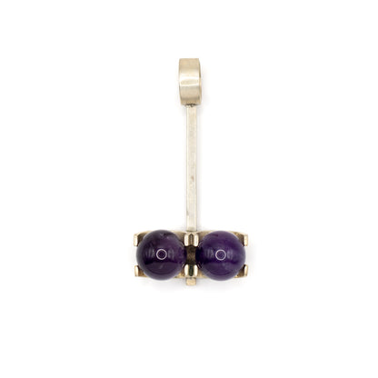Elis Kauppi Kupittaan Kulta Vintage-Silber-Amethyst-Anhänger