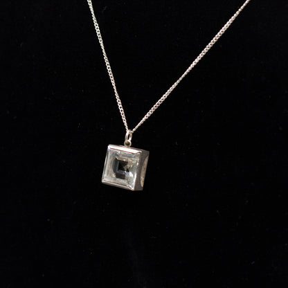 Pendentif vintage en argent et cristal de roche Bengt Hallberg