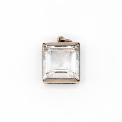 Pendentif vintage en argent et cristal de roche Bengt Hallberg