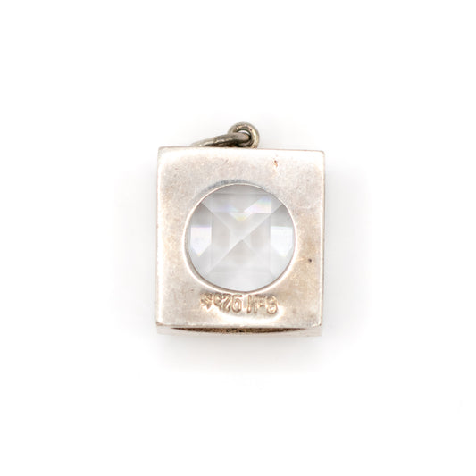 Pendentif vintage en argent et cristal de roche Bengt Hallberg