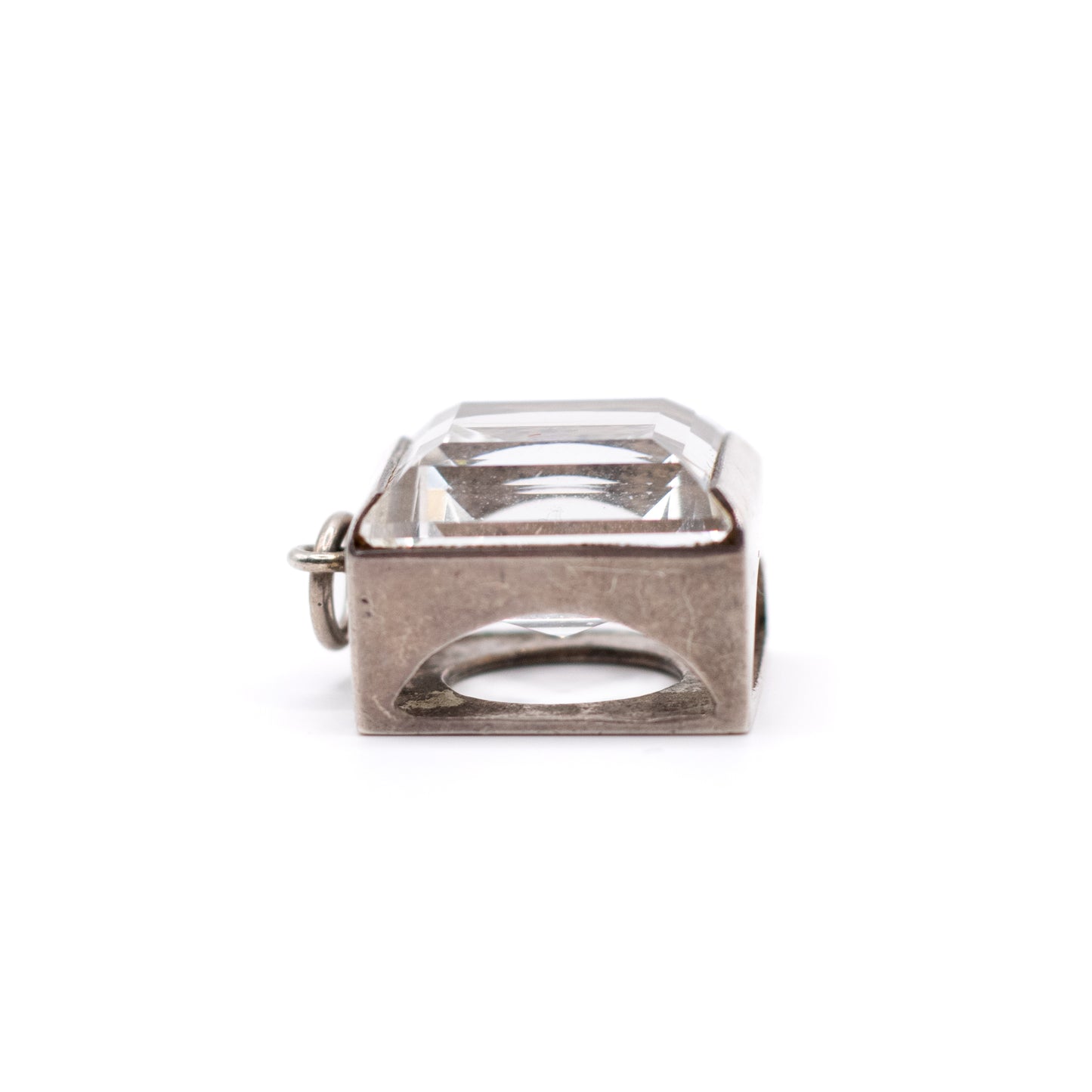 Pendentif vintage en argent et cristal de roche Bengt Hallberg