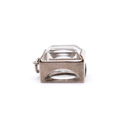 Pendentif vintage en argent et cristal de roche Bengt Hallberg