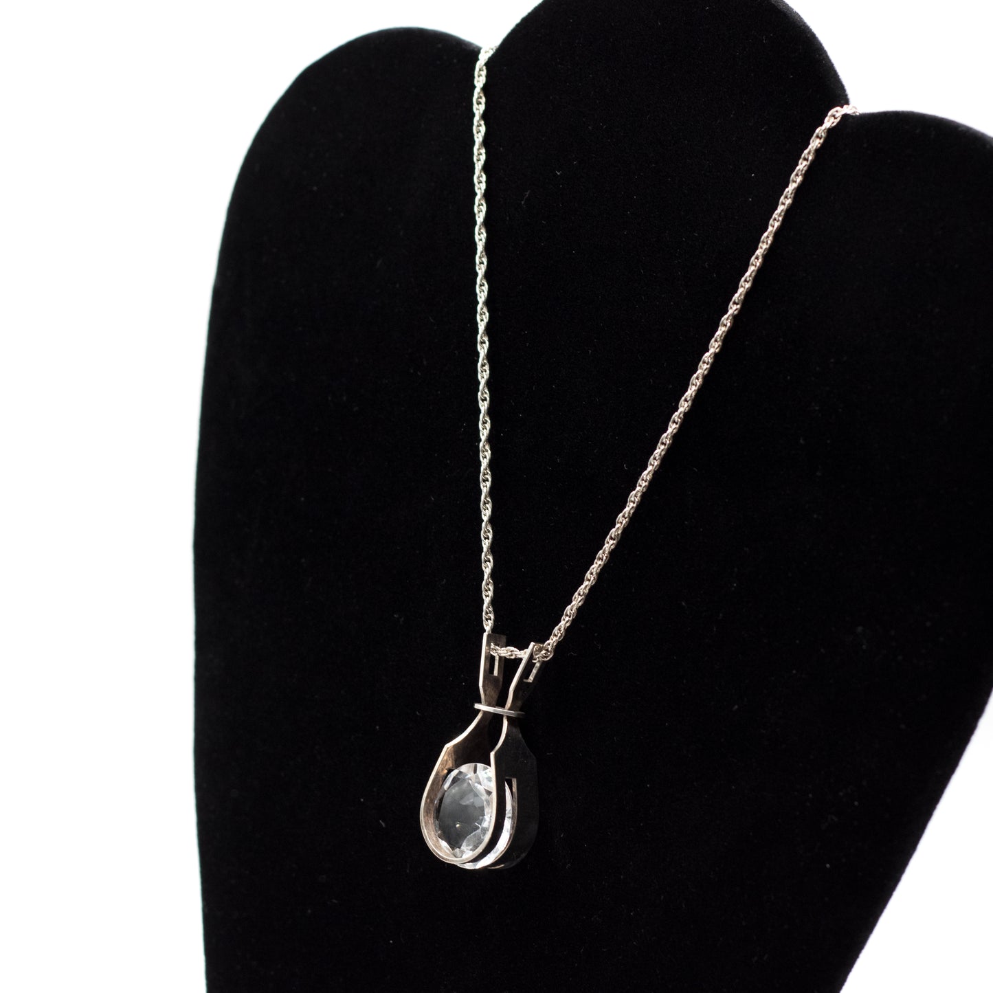 Bergkristall Vintage Finnische Silber Anhänger Halskette Von Kultaseppä Salovaara