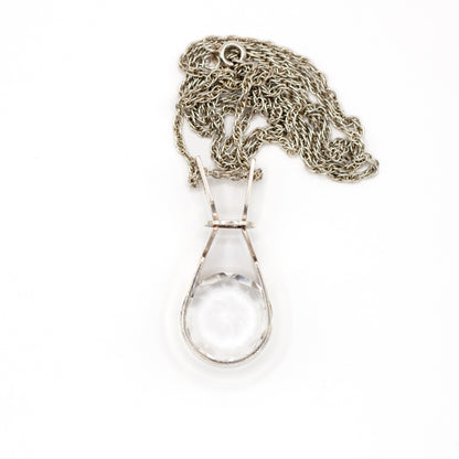 Bergkristall Vintage Finnische Silber Anhänger Halskette Von Kultaseppä Salovaara