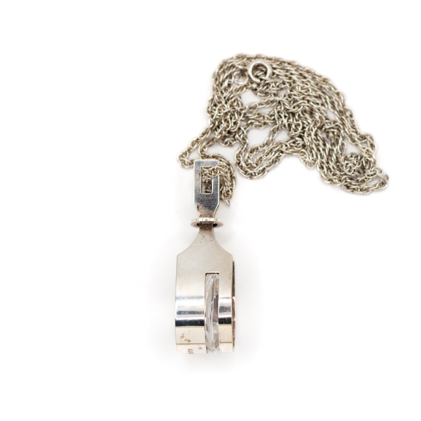 Bergkristall Vintage Finnische Silber Anhänger Halskette Von Kultaseppä Salovaara