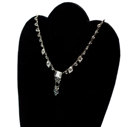 Art Deco Vintage Iris Glass Crystal Necklace