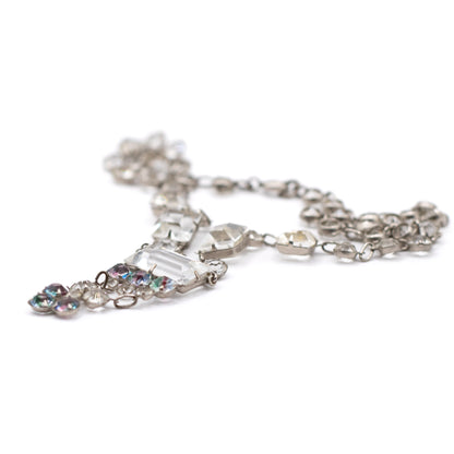 Art Deco Vintage Iris Glass Crystal Necklace