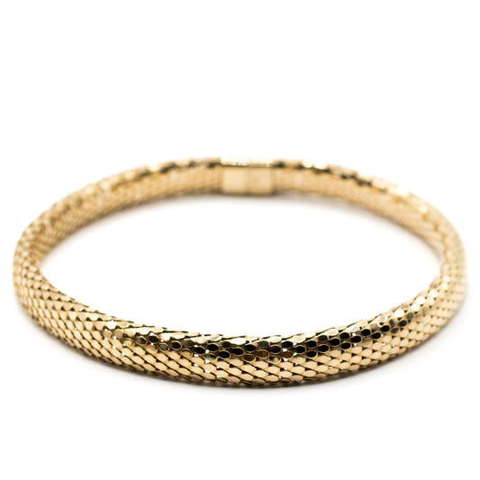 Cascio Bijoux Omega Choker Necklace In Vintage Gold Tone