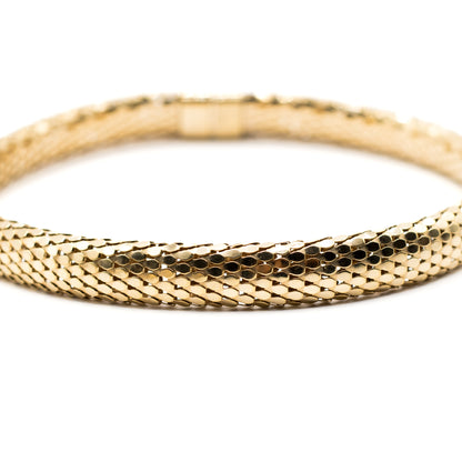 Cascio Bijoux Omega Choker Necklace In Vintage Gold Tone