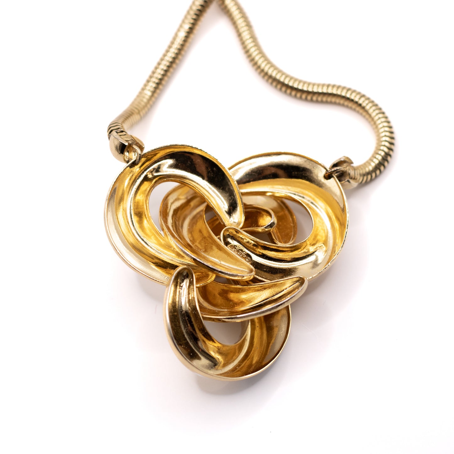 1970s Henkel & Grosse For Dior Vintage Gold Tone Enamel Pendant Necklace