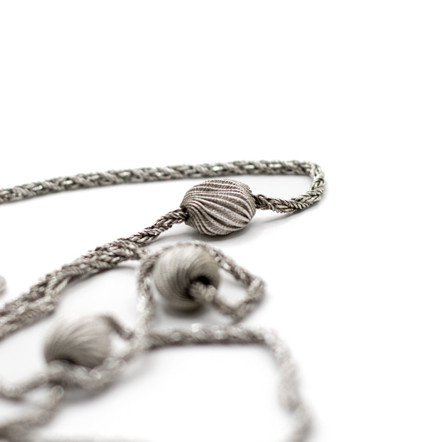1960s Henkel & Grosse For Dior Vintage Silver Tone Long Necklace