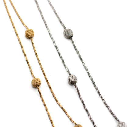 1960s Henkel & Grosse For Dior Vintage Silver Tone Long Necklace