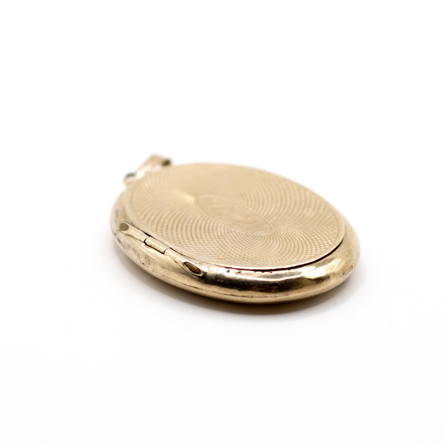 Victorian Antique Rolled Gold Black Enamel Monogram Locket