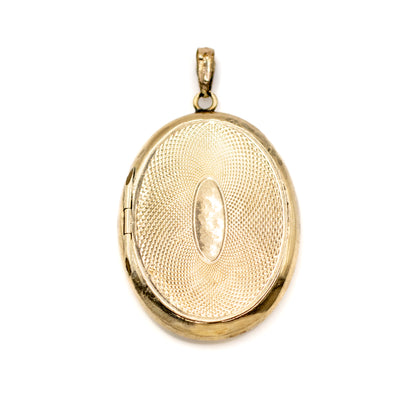 Victorian Antique Rolled Gold Black Enamel Monogram Locket