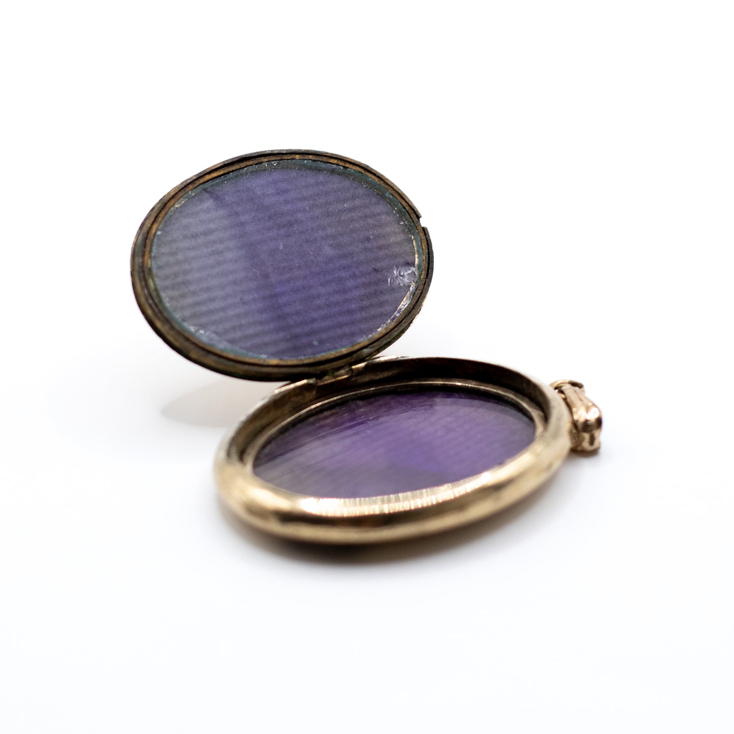 Victorian Antique Rolled Gold Black Enamel Monogram Locket