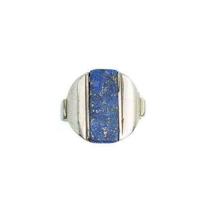 Theodor Fahrner 1930s Art Deco Silver Ring with Lapis Lazuli