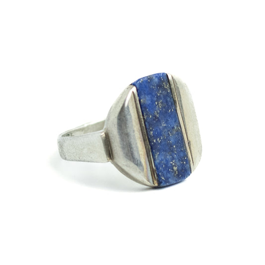 Theodor Fahrner 1930s Art Deco Silver Ring with Lapis Lazuli