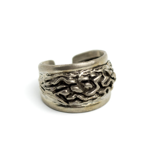 Berntsen Hughes Vintage Brutalist Silver Ring from Norway
