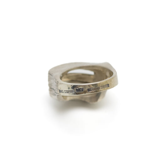 Hans Steffin Vintage Brutalist Sterling Silver Ring