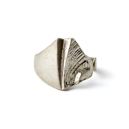 Matti Hyvarinen Vintage Finnish Brutalist Silver Ring