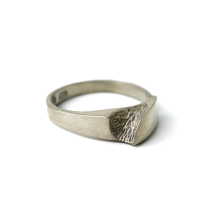 Matti J Hyvarinen Vintage Finnish Brutalist Minimalist Silver Ring