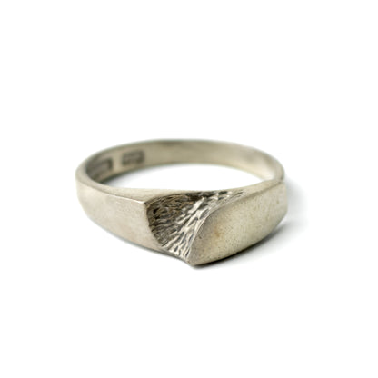 Matti J Hyvarinen Vintage Finnish Brutalist Minimalist Silver Ring