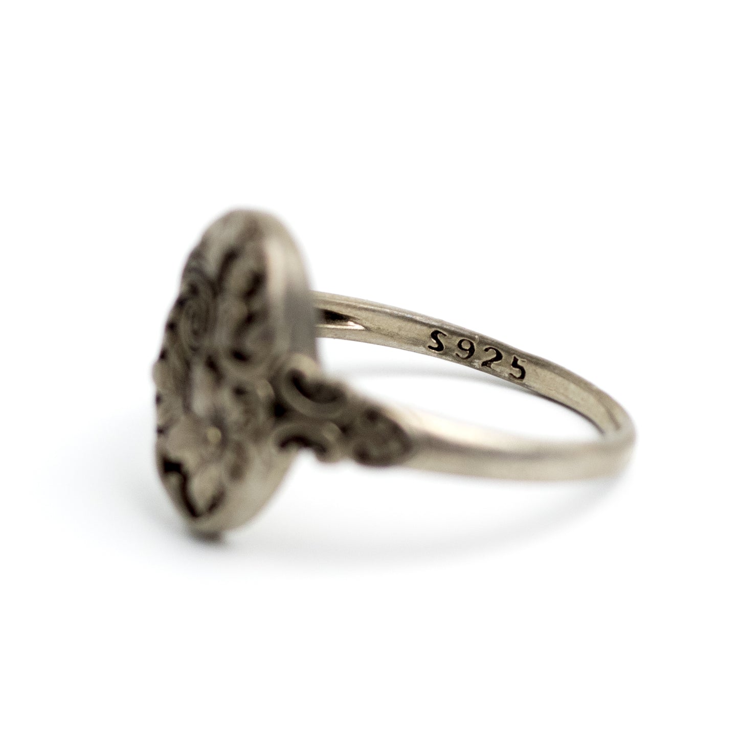 Art Nouveau Antique Sterling Silver Floral Ring