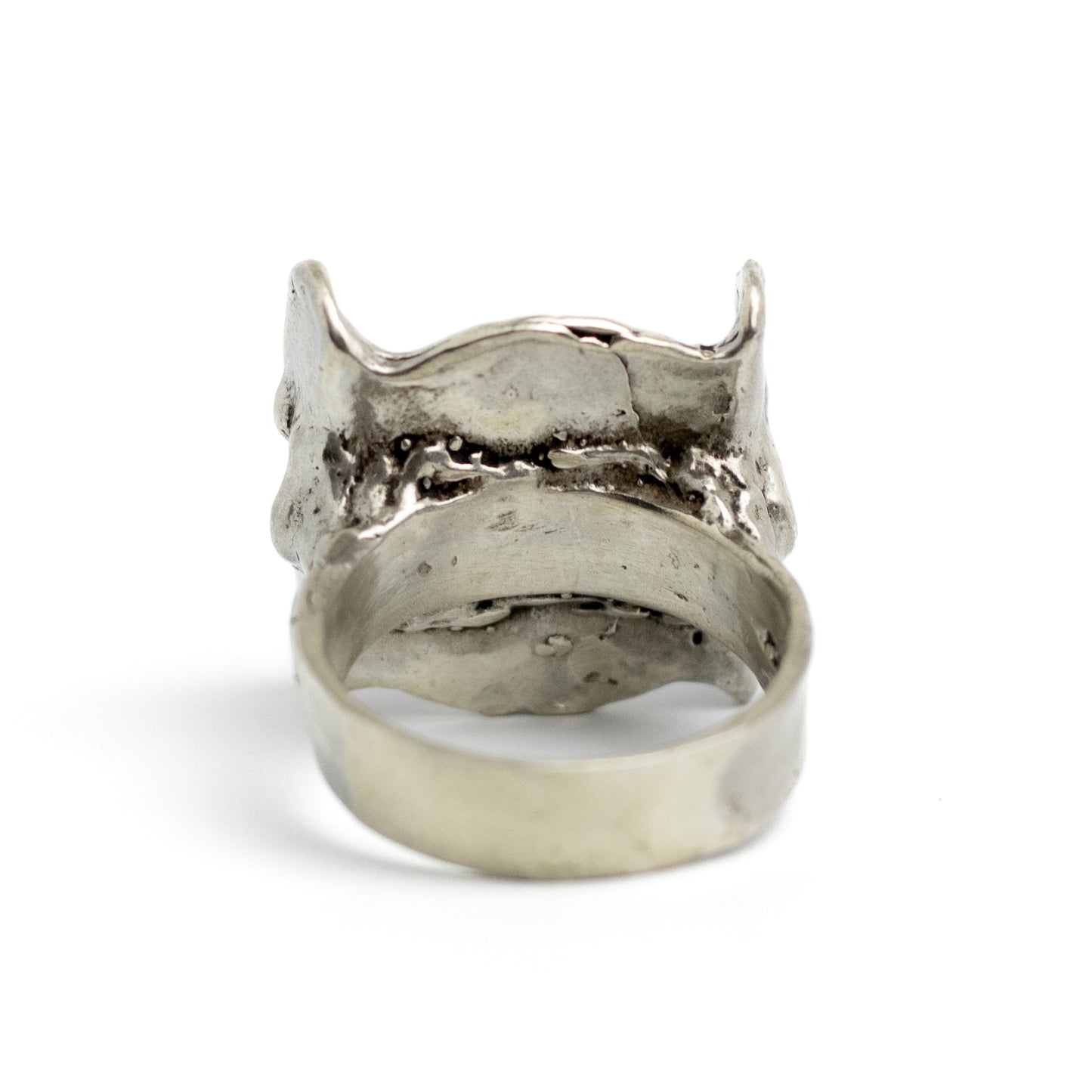Monika and Burkhard OLY Vintage Brutalist Silver Ring with Amethyst