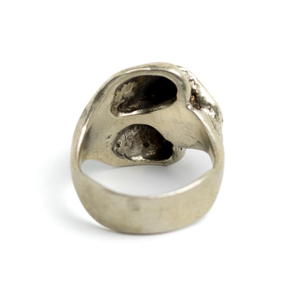 Monika and Burkhard OLY Vintage Brutalist Silver Ring with Pearl