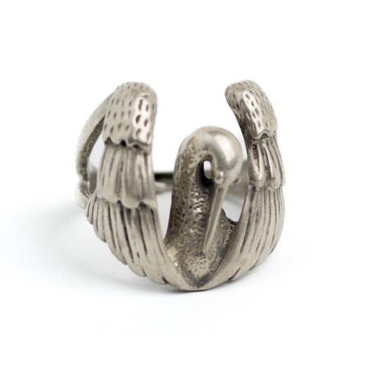 Vintage Sterling Silver Swan Ring