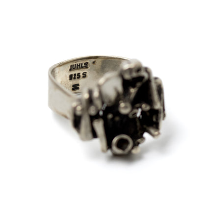 Bague Tundra brutaliste en argent sterling JUHLS
