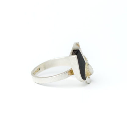 Lapponia Zoltan Popovits Sterling Silver and Ebony Vintage Ring