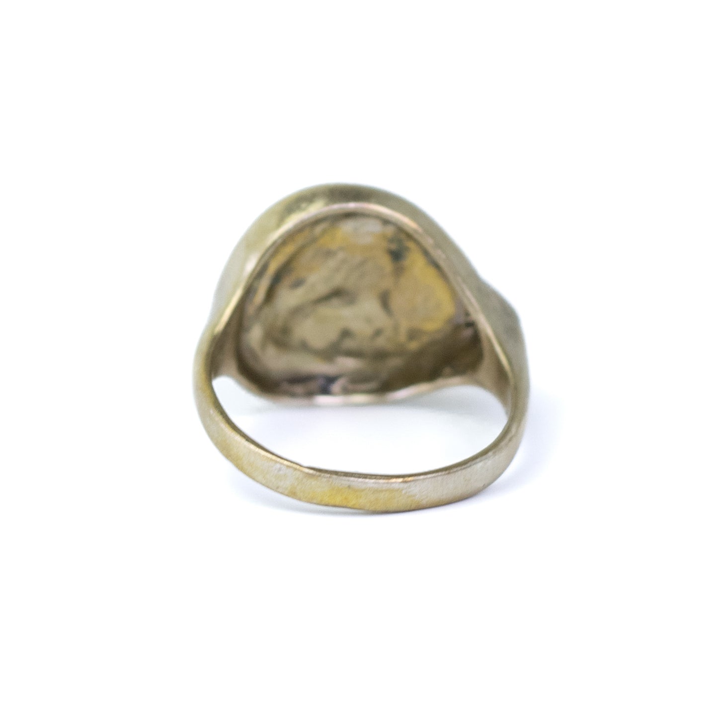 Vintage Silver Teardrop Ring With Natural Opal