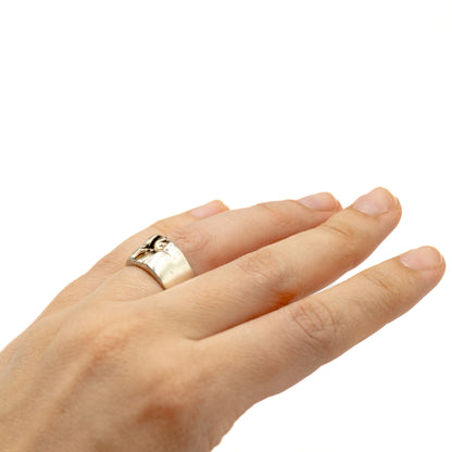 Lapponia Vintage Silver Statement Ring By Björn Weckström
