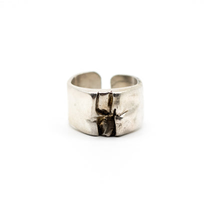 Lapponia Vintage Silver Statement Ring By Björn Weckström